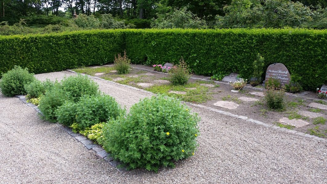 D nr. 21-36 kistefællesgrave med beplantning
